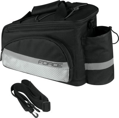 Brašna na zadní nosič FORCE SLIM, černá 9 l