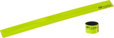 Pásek reflexní FORCE, samonavíjecí, 38 cm, žlutý