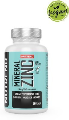 Nutrend MINERAL ZINC 100% chelate, obsahuje 100 kapslí