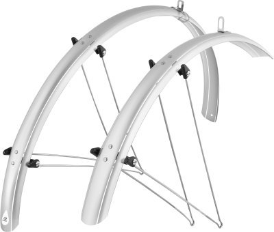 Blatníky FORCE 48 Aluflex 28" + vzpěry,stříbrné