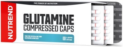 Nutrend GLUTAMINE COMPRESSED CAPS, obsahuje 120 kapslí