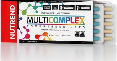 Nutrend MULTICOMPLEX COMPRESSED CAPS, obsahuje 60 kapslí