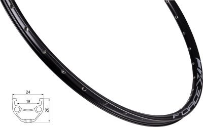 Ráfek FORCE XC BASIC DISC 622x19 32děr, černý