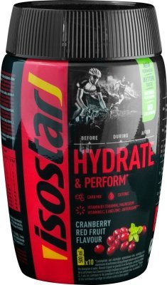 ISOSTAR prášek Hydrate and Perform, 400 g,brusinka