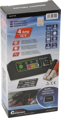 Compass nabíječka mikroprocesor 4Amp 12V PB/GEL/AGM/LiFePO4