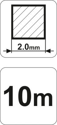 Struna do strunové sekačky čtvercový průřez 2,0 mm x 10 m Flo TO-89413