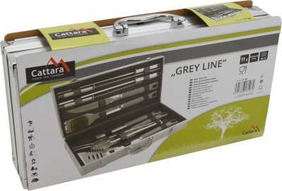 Grilovací nářadí Cattara GREY LINE sada 11ks ALU kufřík