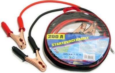 Compass startovací kabely 200A 2,5m 100% měď ZIPPER BAG