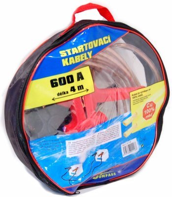 Compass startovací kabely 600A 4m 100% měď ZIPPER BAG