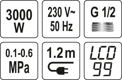 Baterie stojací s ohřevem vody KATLA-1 3kW Fala TO-75921