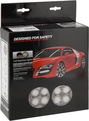Světla denního svícení 4 HIGH POWER LED 12V/24V (kulatá 70 mm)