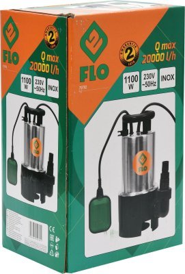 Čerpadlo ponorné nerezové 1100 W 20000 l/h 10m Flo TO-79792