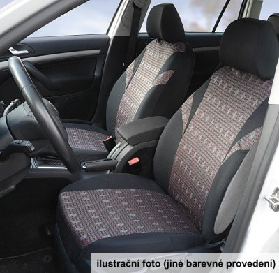 Potahy sedadel sada 9ks POLY modré AIRBAG Compass