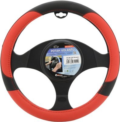 Potah volantu COLOR LINE červený Compass