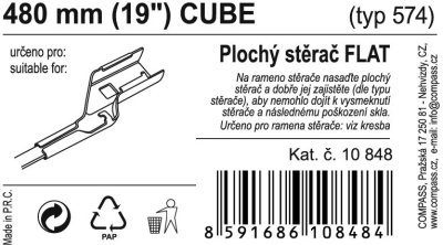 Stěrač FLAT BULK (CUBE) 19"/480mm Compass