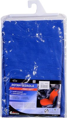 Potah sedadla TRIKO SOFT přední 1ks modrý Compass