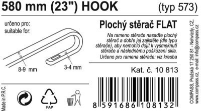 Stěrač FLAT BULK (HOOK) 23"/580mm Compass