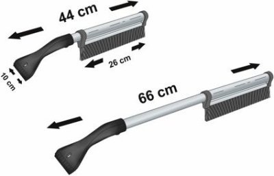 Škrabka s košťátkem ALU teleskopická 44 - 66cm Compass
