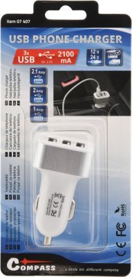 Compass zástrčka 3xusb 12-24v 5v/3100ma