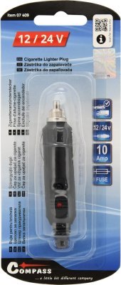 Compass zástrčka do zapalovače 12/24v s pojistkou
