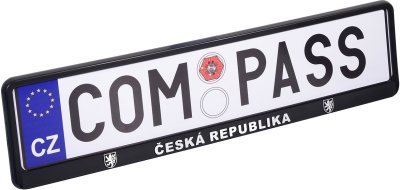 Podložka pod SPZ CHROM ČR 3D Compass