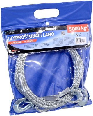 Compass lano vyprošťovací 5000kg s karabinami