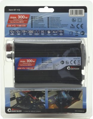 Compass trafo 12/230v 300w + usb