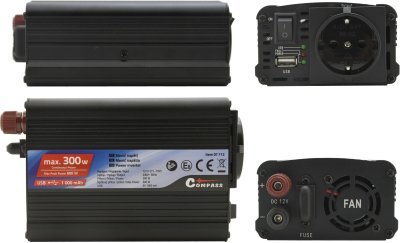 Compass trafo 12/230v 300w + usb