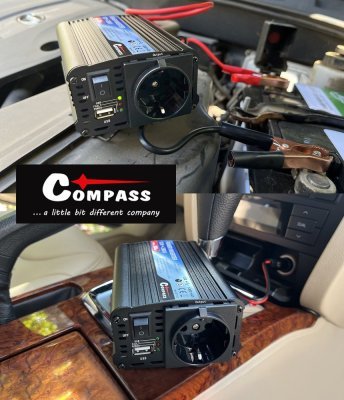 Compass trafo 12/230v 300w + usb