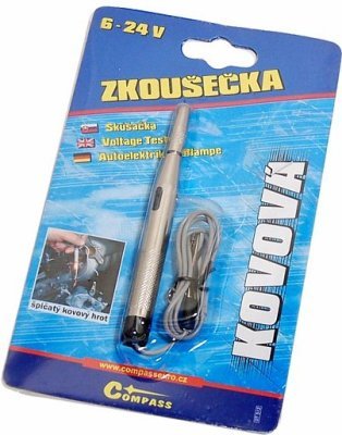 Compass zkoušečka 6-24v kovová