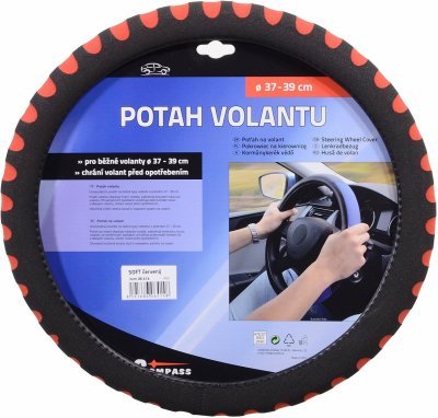 Compass potah volantu soft červený