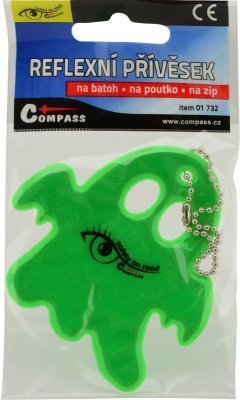 Compass přívěšek reflexní ghost - zelený