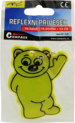Compass přívěšek reflexní bear - žlutý