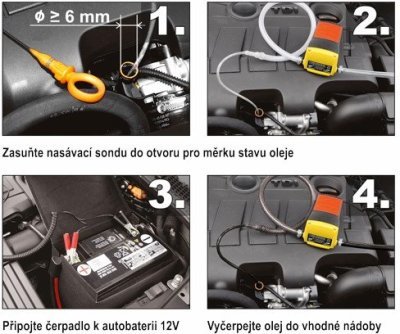 Compass čerpadlo na odsávání oleje a nafty 12V