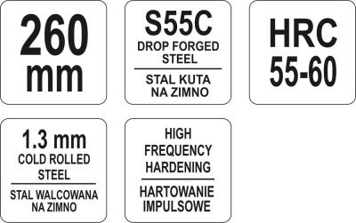 Yato Nůžky na plech 260 mm zahnuté
