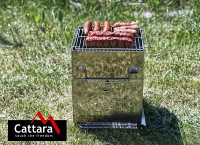 Gril vařič na dřevo Cattara CUBE skládací