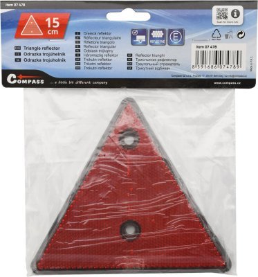 Compass odrazka trojúhelník 15cm E homologace 1ks