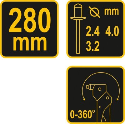 Vorel nýtovačka ruční 280 mm otočná TO-70100