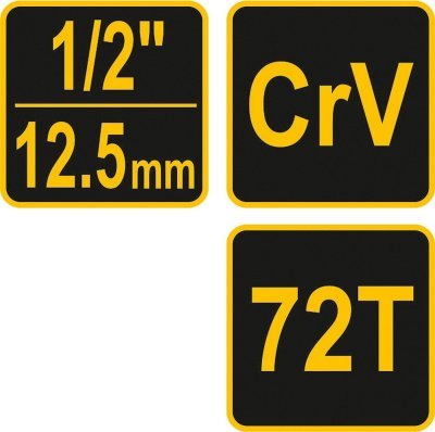 Vorel ráčna 1/2" 250 mm vyhnutá poplastovaná TO-53577