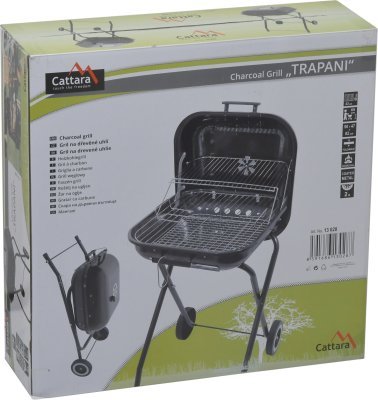 Gril na dřevěné uhlí obdélníkový Cattara TRAPANI 46cm
