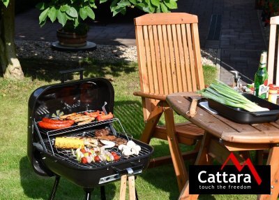 Gril na dřevěné uhlí obdélníkový Cattara TRAPANI 46cm