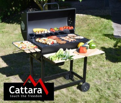 Gril na dřevěné uhlí Cattara BARREL