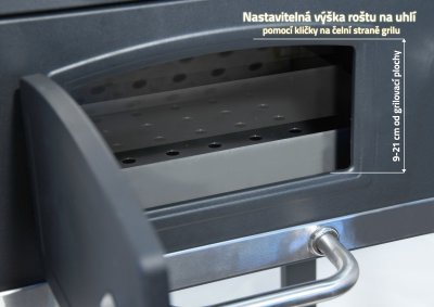 Gril na dřevěné uhlí Cattara ROYAL CLASSIC litinový rošt