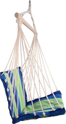 Houpací síť k sezení 95x50cm modro-zelená Cattara 13560