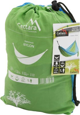 Houpací síť NYLON 275x137cm zeleno-modrá Cattara 13566