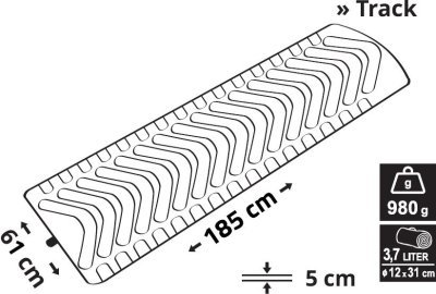 Karimatka nafukovací Cattara TRACK 215x69cm modrá