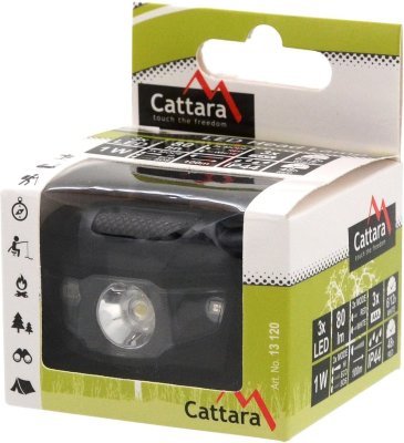 Čelovka LED 80lm černá Cattara 13120