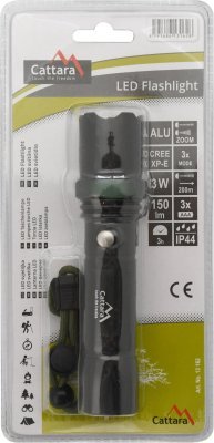 Svítilňa vrecková LED 150lm ZOOM 3 funkcie Cattara 13162