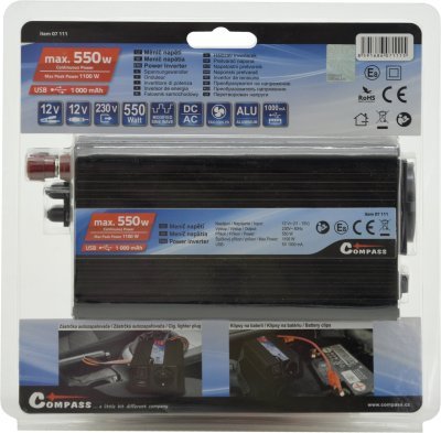 Compass trafo 12/230V 550W + USB