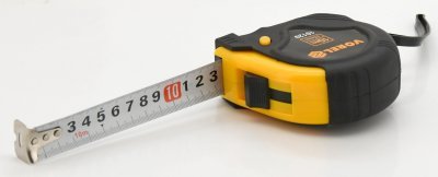 Vorel metr svinovací 10 m x 25 mm žluto - černý TO-10129